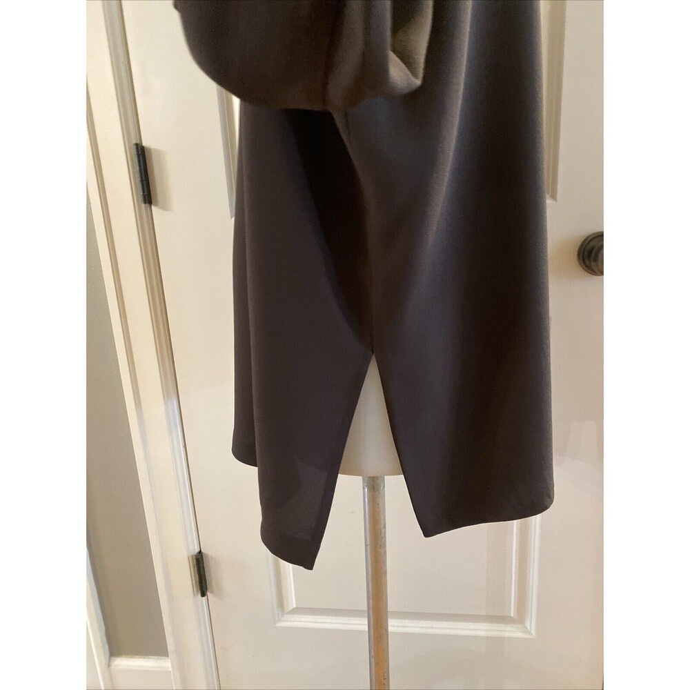 Eileen Fisher Silk L Brown Button Shirt Jacket Lightweight‎ Slits Sides - Picture 6 of 14
